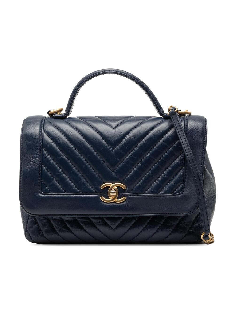 Chanel Top Handle Flap Bag Chevron #351136C31B